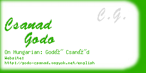 csanad godo business card